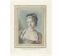 ARTXLXXBN Célèbre Art Mural Toile Impression Toile Buste de jeune femme par Louis Marin Bonnet Images Abstraites Pour la Décoration du Salon 60x90cm