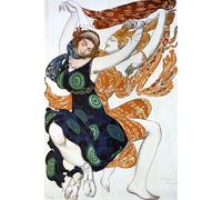 ARTXLXXBN Célèbre Art Mural Toile Impression Toile Deux bacchantes peinture sur toile pour une production de peinture des ballets russes par Leon Bakst Pour la Décoration du Salon 60x90cm