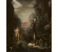 ARTXLXXBN Célèbre Art Mural Toile Impression Toile Hercule et l'hydre de Lerne par Gustave Moreau Images Abstraites Pour la Décoration du Salon 60x90cm
