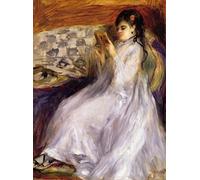 ARTXLXXBN Célèbre Art Mural Toile Impression Toile Jeune femme lisant de Pierre Auguste Renoir Images Abstraites Pour la Décoration du Salon 60x90cm