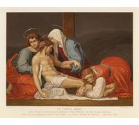 ARTXLXXBN Célèbre Art Mural Toile Impression Toile la Déposition de Jésus-Christ par Fra Bartolommeo Images Abstraites Pour la Décoration du Salon 60x90cm