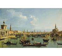 ARTXLXXBN Célèbre Art Mural Toile Impression Toile le bassin de San Marco Venise depuis le canal de la Giudecca par Bernardo Bellotto Images Abstraites Pour la Décoration du Salon 60x90cm