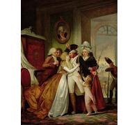 ARTXLXXBN Célèbre Art Mural Toile Impression Toile Le Départ des Volontaires de François Louis Watteau Images Abstraites Pour la Décoration du Salon 60x90cm