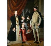 ARTXLXXBN Célèbre Art Mural Toile Impression Toile L'empereur romain germanique Maximilien Ii d'Autriche et son épouse l'infante par Giuseppe Arcimboldo Pour la Décoration du Salon 60x90cm