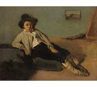ARTXLXXBN Célèbre Art Mural Toile Impression Toile Paysan italien par Jean-baptiste-camille Corot Images Abstraites Pour la Décoration du Salon 60x90cm