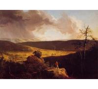 ARTXLXXBN Célèbre Art Mural Toile Impression Toile Vue de L'Espérance sur la rivière Schoharie par Thomas Cole Images Abstraites Pour la Décoration du Salon 60x90cm