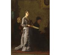 ARTXLXXBN Célèbre Imprimer Affiche Toile Photos D'Art Chanter une chanson pathétique par Eakins Tableaux Posters Pour la Décoration de Bureau 60x90cm
