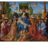 ARTXLXXBN Célèbre Imprimer Affiche Toile Photos D'Art Fête des guirlandes de roses d'Albrecht Dürer Tableaux Posters Pour la Décoration de Bureau 60x90cm