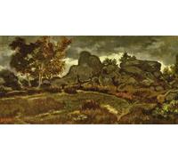 ARTXLXXBN Célèbre Imprimer Affiche Toile Photos D'Art Forêt à Fontainebleau par Antoine Louis Barye Tableaux Posters Pour la Décoration de Bureau 60x90cm