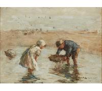 ARTXLXXBN Célèbre Imprimer Affiche Toile Photos D'Art Jeunes pêcheurs de Robert Gemmell Hutchison Tableaux Posters Pour la Décoration de Bureau 60x90cm