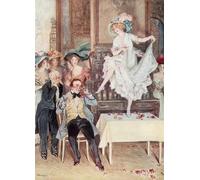 ARTXLXXBN Célèbre Imprimer Affiche Toile Photos D'Art la veuve joyeuse au souper par un artiste célèbre Tableaux Posters Pour la Décoration de Bureau 60x90cm