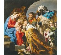 ARTXLXXBN Célèbre Imprimer Affiche Toile Photos D'Art l'Adoration des mages de Matthias Stomer Tableaux Posters Pour la Décoration de Bureau 60x90cm