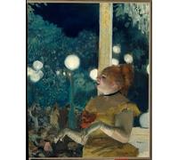 ARTXLXXBN Célèbre Imprimer Affiche Toile Photos D'Art Le chant du chien au café concert Peinture d'Edgar Degas Tableaux Posters Pour la Décoration de Bureau 60x90cm