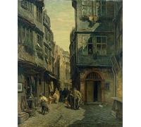 ARTXLXXBN Célèbre Imprimer Affiche Toile Photos D'Art le quartier juif de Francfort par Anton Burger Tableaux Posters Pour la Décoration de Bureau 60x90cm