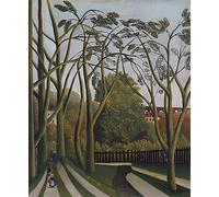 ARTXLXXBN Célèbre Imprimer Affiche Toile Photos D'Art les Bords de la Bièvre Près de Bicêtre par Henri Rousseau Tableaux Posters Pour la Décoration de Bureau 60x90cm