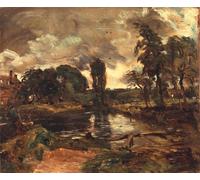 ARTXLXXBN Célèbre Imprimer Affiche Toile Photos D'Art Moulin de l'écluse par John Constable Tableaux Posters Pour la Décoration de Bureau 60x90cm