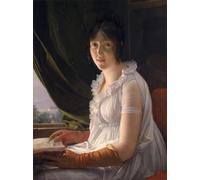 ARTXLXXBN Célèbre Imprimer Affiche Toile Photos D'Art Seated Portrait of Marie-philippe-claude Walbonne by Baron François Pascal Simon Gérard Tableaux Posters Pour la Décoration de Bureau 60x90cm