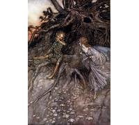 ARTXLXXBN Célèbre Peinture D'Art Murale Wall Art Peintures Acte II Scène I Puck a Puck admet qu'il est ce joyeux vagabond de la nuit par Arthur Rackham Pour la Décoration Murale 60x90cm