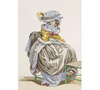 ARTXLXXBN Célèbre Peinture D'Art Murale Wall Art Peintures Jeune femme habillée à l'anglaise par François Louis Watteau Impression Peinture Huile Pour la Décoration Murale 60x90cm