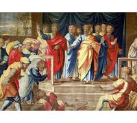 ARTXLXXBN Célèbre Peinture D'Art Murale Wall Art Peintures les Actes des Apôtres les tapisseries de Mortlake par Raffaello Sanzio Raphael Impression Peinture Huile Pour la Décoration Murale 60x90cm