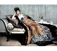 ARTXLXXBN Célèbre Peinture D'Art Murale Wall Art Peintures Portrait De Madame Simone par Henry Caro delvaille Impression Peinture Huile Pour la Décoration Murale 60x90cm