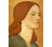 ARTXLXXBN Célèbre Peinture D'Art Murale Wall Art Peintures Portrait d'Elizabeth Siddal Dante Gabriel Rossetti Impression Peinture Huile Pour la Décoration Murale 60x90cm