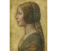 ARTXLXXBN Célèbre Peinture D'Art Murale Wall Art Peintures Profil d'une jeune fiancée de Léonard de Vinci Impression Peinture Huile Pour la Décoration Murale 60x90cm