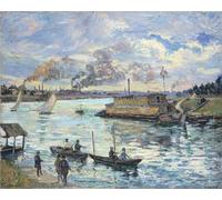 ARTXLXXBN Célèbre Peinture D'Art Murale Wall Art Peintures Scène de rivière par Jean Baptiste Armand Guillaumin Impression Peinture Huile Pour la Décoration Murale 60x90cm