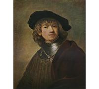 ARTXLXXBN Célèbre Peinture D'Art Murale Wall Art Peintures Tronie d'un jeune homme au gorgerin de Rembrandt Van Rijn Impression Peinture Huile Pour la Décoration Murale 60x90cm