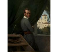 ARTXLXXBN Célèbre Tableaux Sur Toile Moderne Mur Art Autoportrait par Emile Jean Horace Vernet Animaux Art Posters Pour la Décoration de la Chambre à Coucher 60x90cm