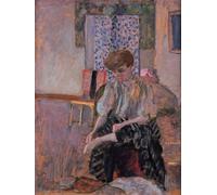 ARTXLXXBN Célèbre Tableaux Sur Toile Moderne Mur Art Femme mettant ses bas par Pierre Bonnard Animaux Art Posters Pour la Décoration de la Chambre à Coucher 60x90cm