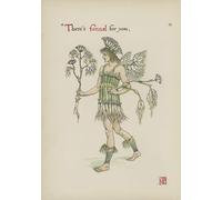 ARTXLXXBN Célèbre Tableaux Sur Toile Moderne Mur Art Fleurs du jardin de Shakespeare par Walter Crane Animaux Art Posters Pour la Décoration de la Chambre à Coucher 60x90cm