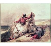 ARTXLXXBN Célèbre Tableaux Sur Toile Moderne Mur Art Grecs assiégés par Ferdinandeugene Delacroix Animaux Art Posters Pour la Décoration de la Chambre à Coucher 60x90cm