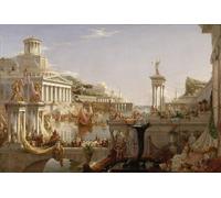 ARTXLXXBN Célèbre Tableaux Sur Toile Moderne Mur Art le Cours de l'Empire la Consommation de l'Empire par Cole Animaux Art Posters Pour la Décoration de la Chambre à Coucher 60x90cm
