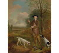 ARTXLXXBN Célèbre Tableaux Sur Toile Moderne Mur Art « Major Dade de Tannington Suffolk » par Gainsborough Animaux Art Posters Pour la Décoration de la Chambre à Coucher 60x90cm