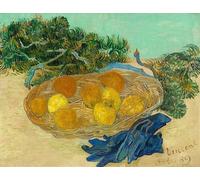 ARTXLXXBN Célèbre Tableaux Sur Toile Moderne Mur Art Nature morte d'oranges et de citrons avec des gants de Vincent Van Gogh Animaux Art Posters Pour la Décoration de la Chambre à Coucher 60x90cm