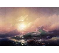 ARTXLXXBN Célèbre Tableaux Sur Toile Moderne Mur Art Nous ne savons pas vaguement par Ivan Konstantinovich Aivazovsky Animaux Art Posters Pour la Décoration de la Chambre à Coucher 60x90cm