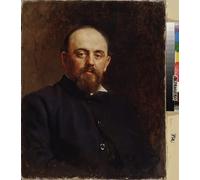 ARTXLXXBN Célèbre Tableaux Sur Toile Moderne Mur Art Portrait de Savva Mamontov Fondateur du premier opéra privé russe par Ilya Efimovich Repin Pour la Décoration de la Chambre à Coucher 60x90cm