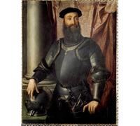 ARTXLXXBN Célèbre Tableaux Sur Toile Moderne Mur Art Portrait du Condottiere Stefano Colonna par Agnolo Di Cosimo Bronzino Animaux Art Posters Pour la Décoration de la Chambre à Coucher 60x90cm