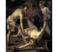 ARTXLXXBN Célèbre Tableaux Sur Toile Moderne Mur Art Prométhée enchaîné par Vulcain Dirck Van Baburen Animaux Art Posters Pour la Décoration de la Chambre à Coucher 60x90cm