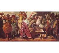 ARTXLXXBN Célèbre Tableaux Sur Toile Moderne Mur Art Romulus Theof Acron transporte le riche butin dans le temple de Zeus par Jean Auguste Ingres Pour la Décoration de la Chambre à Coucher 60x90cm