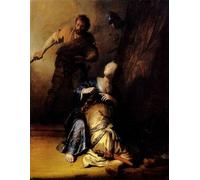 ARTXLXXBN Célèbre Tableaux Sur Toile Moderne Mur Art Samson et Dalila de Rembrandt Animaux Art Posters Pour la Décoration de la Chambre à Coucher 60x90cm