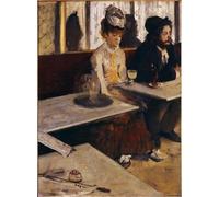 ARTXLXXBN De Célèbres Tableaux Affiches Imprimées Portrait Tableaux dans un café d'Edgar Degas Art Mural Classique Pour les Décorations pour la Maison 60x90cm