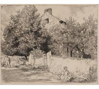 ARTXLXXBN De Célèbres Tableaux Affiches Imprimées Portrait Tableaux la de Madame B. par Auguste Louis Lepère Art Mural Classique Pour les Décorations pour la Maison 60x90cm