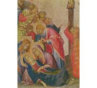 ARTXLXXBN De Célèbres Tableaux Affiches Imprimées Portrait Tableaux la Frappe de la Lance Détail du Groupe Autour de la Vierge de Simone Maritini Pour les Décorations pour la Maison 60x90cm