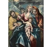 ARTXLXXBN De Célèbres Tableaux Affiches Imprimées Portrait Tableaux La Sainte Famille avec Marie Madeleine par El Greco Art Mural Classique Pour les Décorations pour la Maison 60x90cm