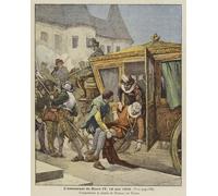ARTXLXXBN De Célèbres Tableaux Affiches Imprimées Portrait Tableaux l'Assassinat du Roi Henri IV de France May par Georges Moreau De Tours Pour les Décorations pour la Maison 60x90cm