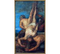 ARTXLXXBN De Célèbres Tableaux Affiches Imprimées Portrait Tableaux le Martyre de saint Pierre Attribué parVan Dyck Art Mural Classique Pour les Décorations pour la Maison 60x90cm