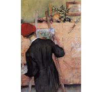 ARTXLXXBN De Célèbres Tableaux Affiches Imprimées Portrait Tableaux le peintre de natures mortes de Carl Larsson Art Mural Classique Pour les Décorations pour la Maison 60x90cm