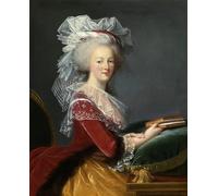 ARTXLXXBN De Célèbres Tableaux Affiches Imprimées Portrait Tableaux Marie Antoinette au livre d'Elisabeth Louise Vigee Lebrun Art Mural Classique Pour les Décorations pour la Maison 60x90cm